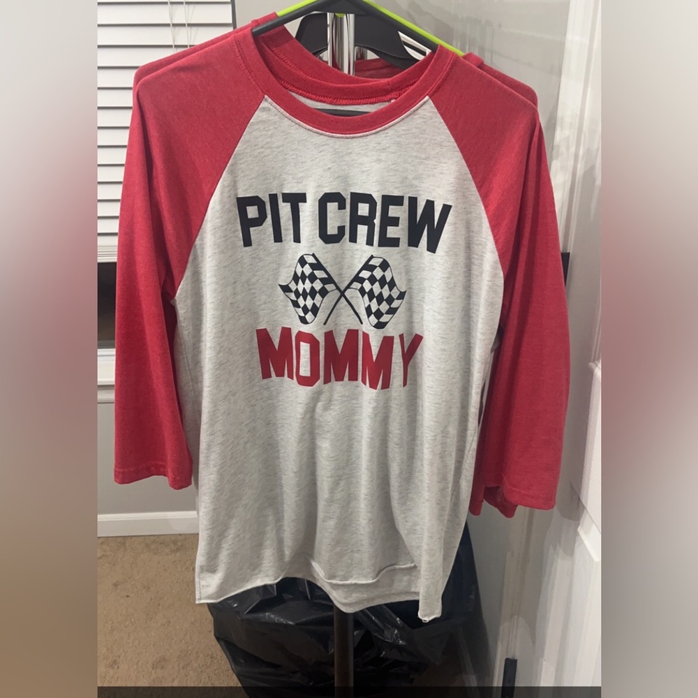 Pit crew baseball t shirt